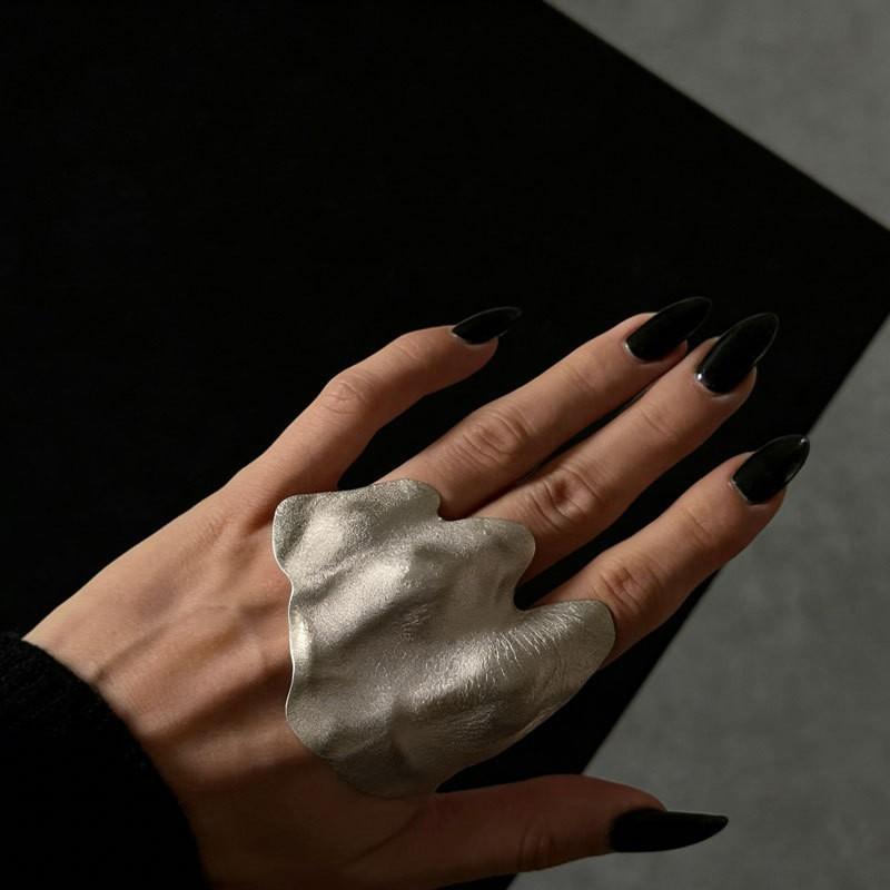 [Texture Metal] Irregular Joint Ring Hip Hop Texture Armor Full Finger Protection Joint Ring