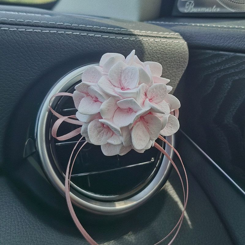 

Auto Perfume Aromatherapy Beautiful Hydrangea Car Air Conditioning Outlet Decoration Fragrant Stone Fragrance Gift Light Perfume Pink Hydrangea Air Outlet