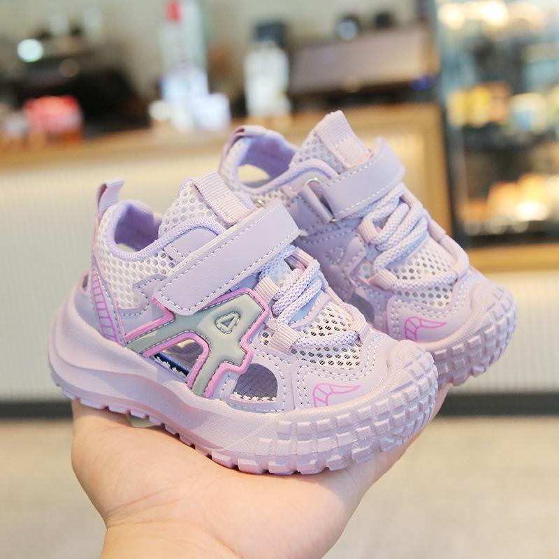 

Children s sandals men s mesh breathable sports shoes mesh baby shoes hollow sandals anti-kick mesh shoes classmate baby girl 22 yards-26 yards, please take 5 pairs