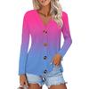 Women's Fashion Casual Print Button-down Shirt Long Sleeve Tops