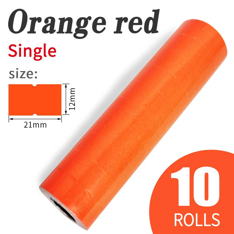 10 Rullar/parti Prisetikett för MX-5500 Prisspruta Etikettklistermärke, 4000 st Vit och Färg Butiksprisspruta Etikett