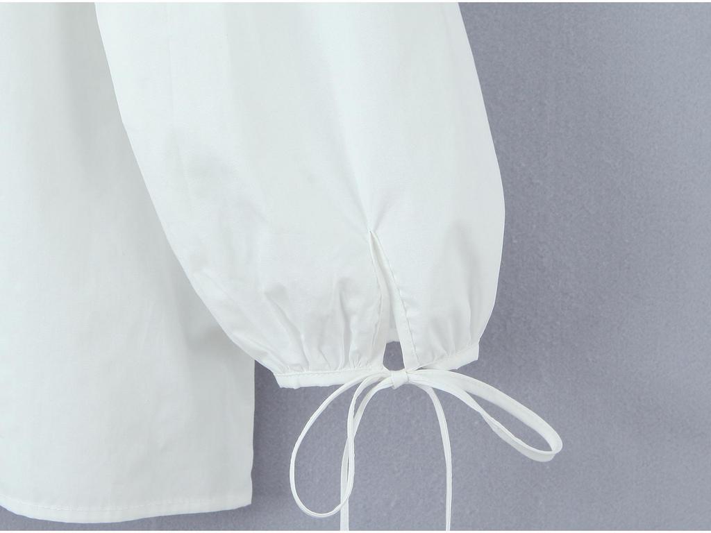 Autumn 2025 White Lace Large Lapel Loose Women's Shirt - European & American Style