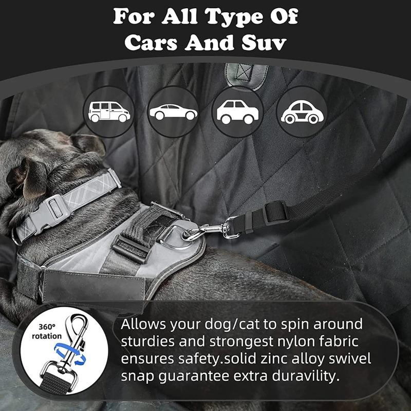 2 în 1 centură de siguranță pentru mașină pentru animale de companie Lesă durabilă din nailon pentru câine pentru scaunul din spate ham pentru câine clemă de plumb pârghie de siguranță zgarda pentru câini accesorii