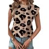 Fashion Leopard Print Print Sleeveless Pullover Tops Women 2025 Summer New Arrival Casual Loose I-Shaped Round Neck Vest Women