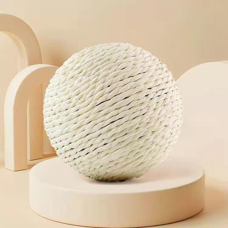8cm Interactive Cat Toys Cat Scratching Ball Bite-resistant Pet Toys for Cats Kitten Ball Sounding Toy Pet Supplies