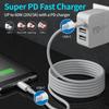 USB-C to Type-C Fast Charging Data Cable with TPE Material PD Compatible for Mobile Phone Tablet & Laptop