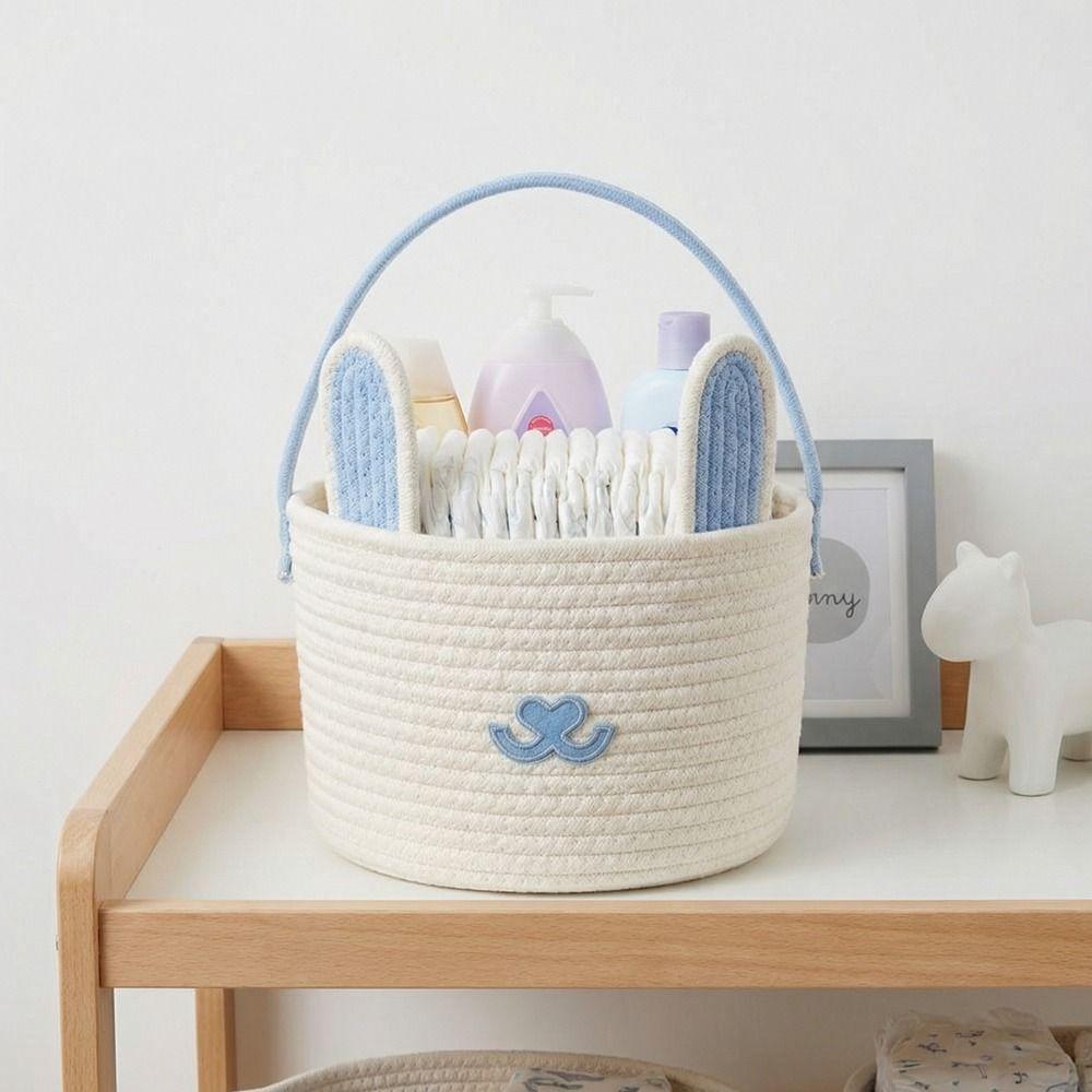 Handwoven Easter Egg Basket Cartoon Candy Gift Bag Adorable Easter Bunny Basket  Baby Shower Gifts