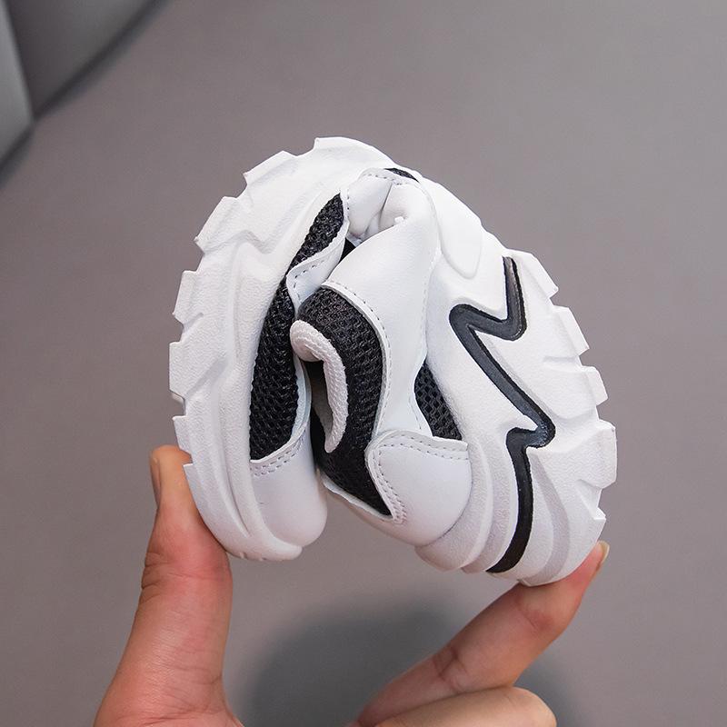Rotating Button Boys Mesh Comfortable Sneakers New Casual Handsome Students Soft-soled Dad Shoes Spring and Autumn Women