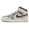 Air Jordan 1 Mid Vintage Basketball Shoes Men's Gray White Brown DM9652-100(TeamR-S-BOX)