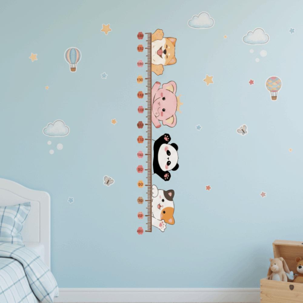 Self-Adhesive Self-Adhesive Wall Decals Waterproof Children's Height Chart  Background Decorative