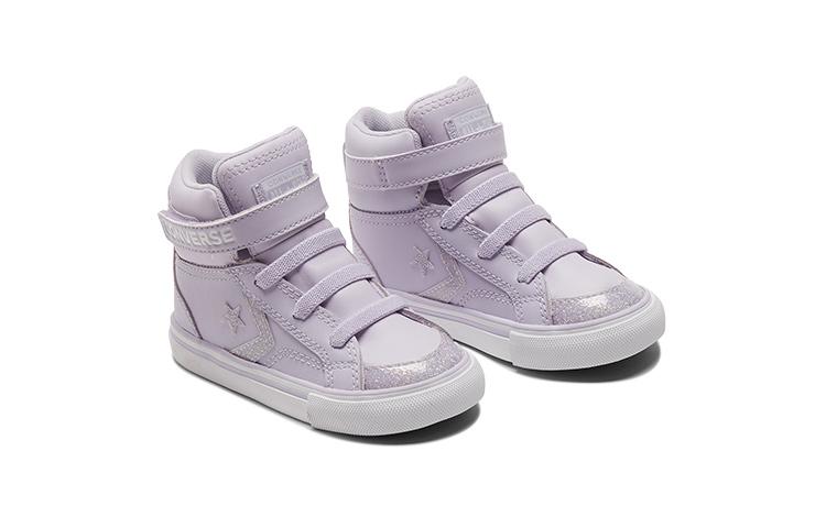 Converse Pro Blaze Strap Canvas Comfortable High Top Skateboard Shoes Purple Infant And Toddler A03817C