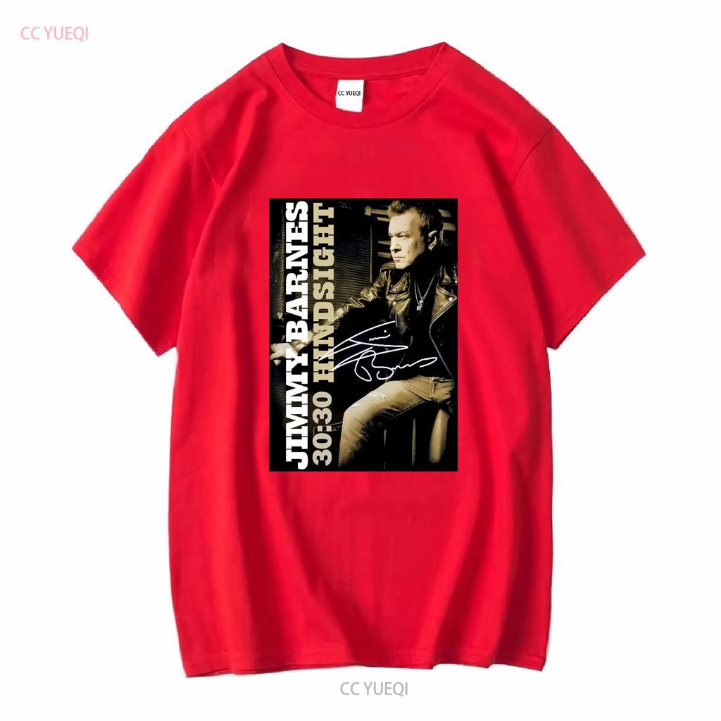 Retro Hindsight JIMMY BARNES T-shirt Svart S 5XL LE371 långa eller korta ärmar vintage Tvättad streetwear designkläder