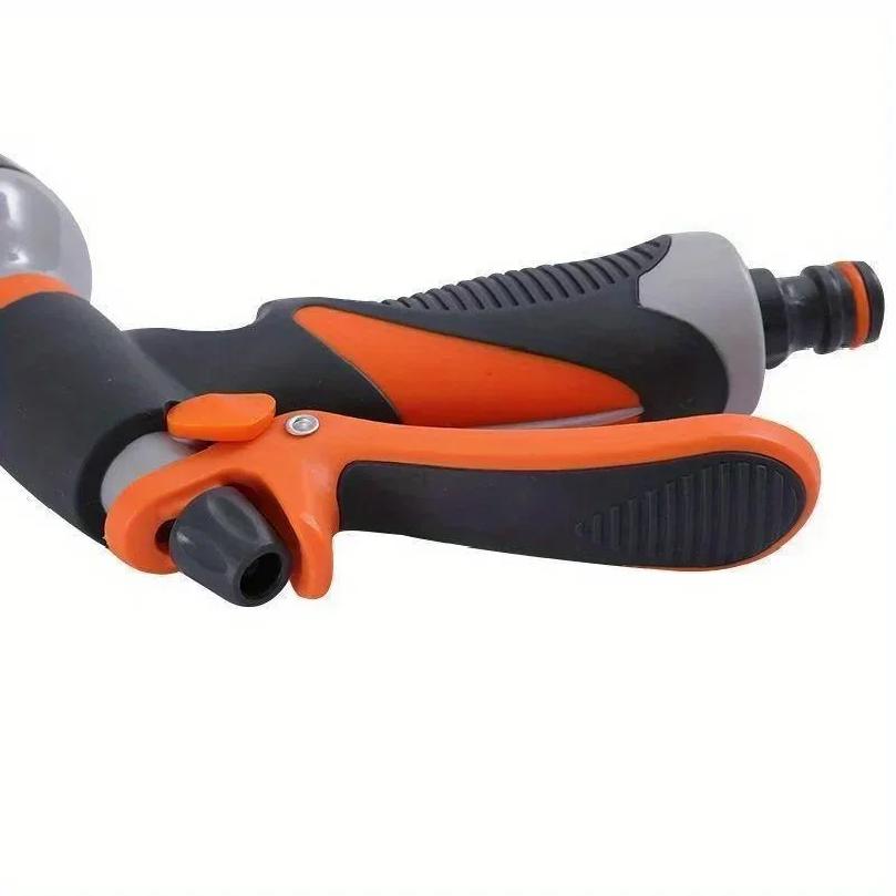 Adjustable TPR Garden Hose Spray Nozzle Anti-Drop Corrosion Resistant Water Sprayer for Lawn Watering, Car Washing & Household