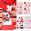 24PCS Kids Christmas Fake Nails Press On Full Cover Stick On False Nail Tips *