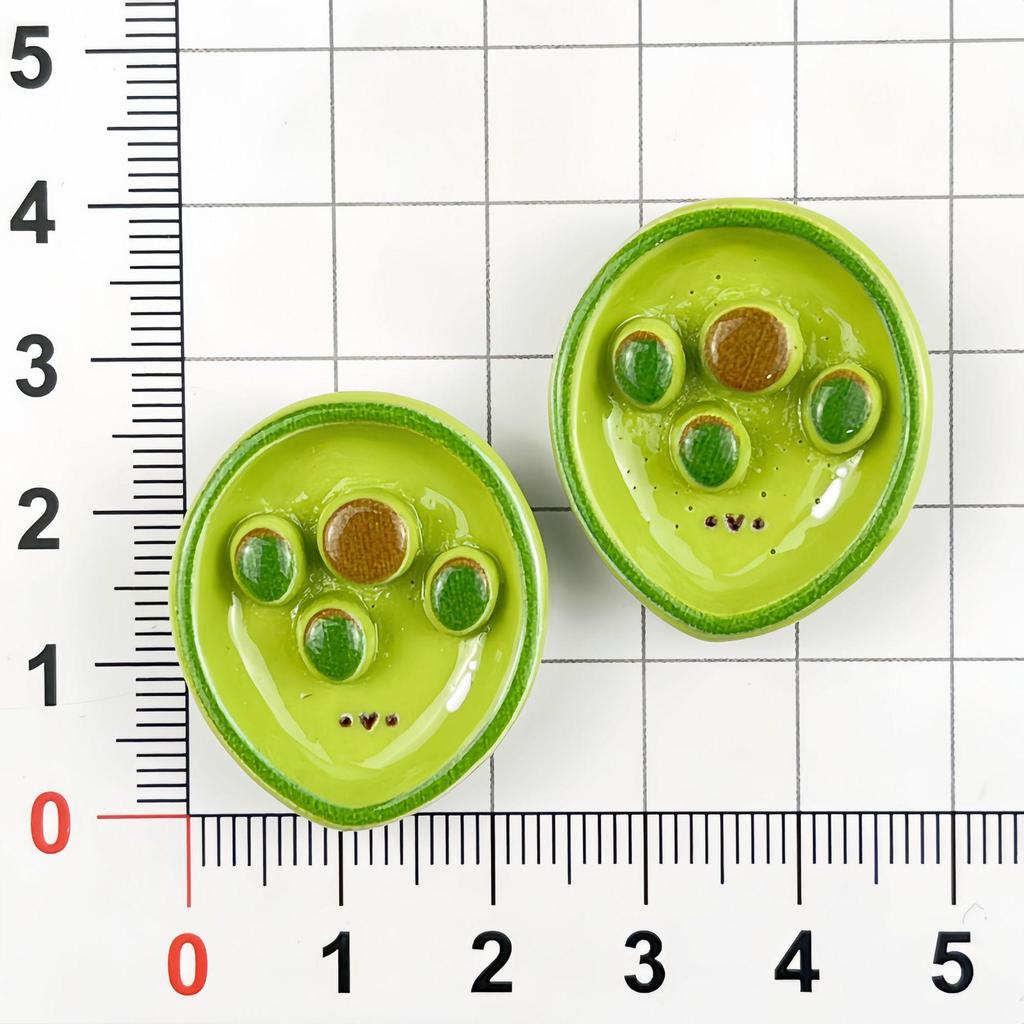 Handmade Resin Accessories: Seven-Color Fruit Plate & Cartoon Stickers for DIY Cream Glue Phone Cases