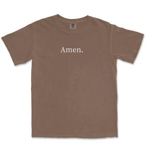 Amen Shirt Minimalist Christian Shirts for Men Graphic Christian Tee Shirt