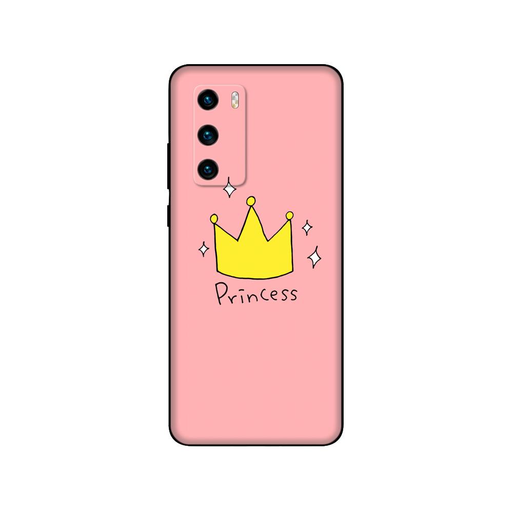 For Huawei P40 Case 6.1inch Soft Silicon Phone Back On Huawei P 40 Pro Cover Bumper Fundas Black Tpu Case Pink Anime Space Car