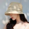 Elegant Straw Splicing Sunshade Bucket Hat Women Travel Beach Straw Hat Outdoor Sun Hat
