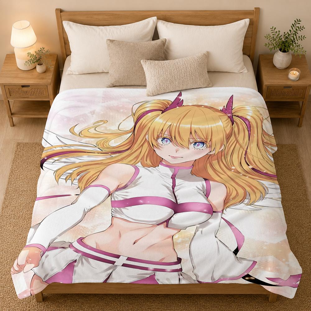 25 Dimensional Seduction Anime Throw 240G Flannel Blanket, Suitable For Sofas, Beds, Offices, Exquisite Gift Blankets