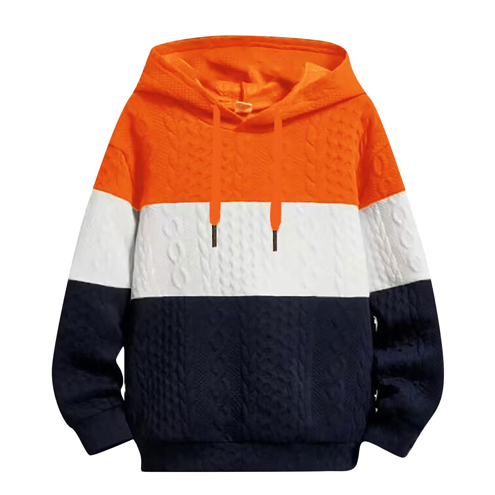 Мужской однотонный свитер с капюшоном — фото 4