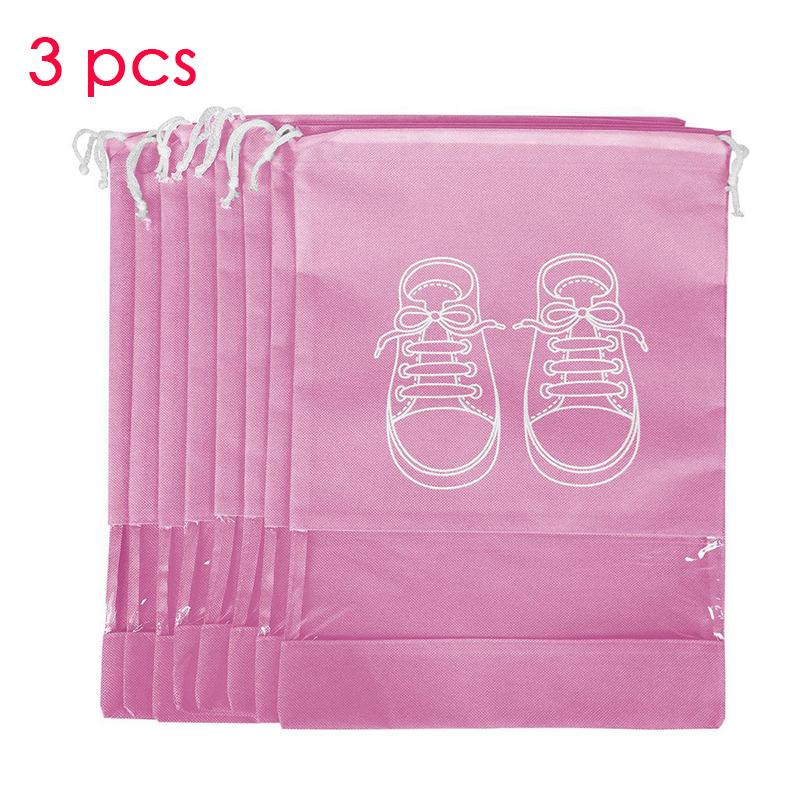 1/3/5PCS Waterproof Shoe Cover Thickened Non-Woven Dustproof Drawstring Storage Bag Clothing Travel Pouch Handbag Storage Bags