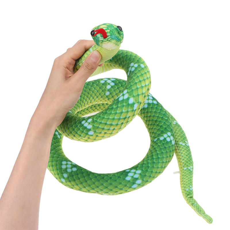 1Pc Funny Spoof Joke Soft Toys 80/110/160Cm Simulated Colorful Python Plush Toy Stuffed Animals Snakes Plushies Doll Home Decor