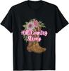 Retro Hill Country Strong Texas Cool Boots and Flower Unisex T-Shirt