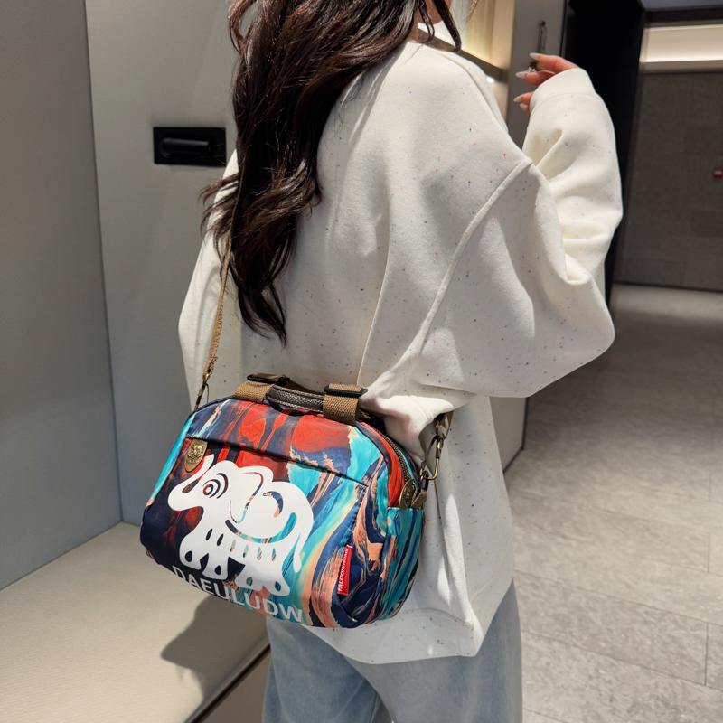 Casual Women Cross Body Small Messenger Bag Ladies Printing Handbag Shoulder Over Bags Fashion Women'S Lightweight Underarm Bag