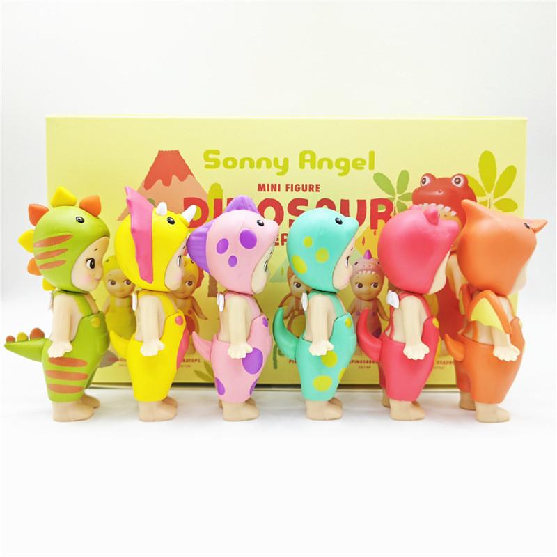 Charming Pvc Angel Dinosaur Models Blind Box Set Includes Triceratops And T-rex