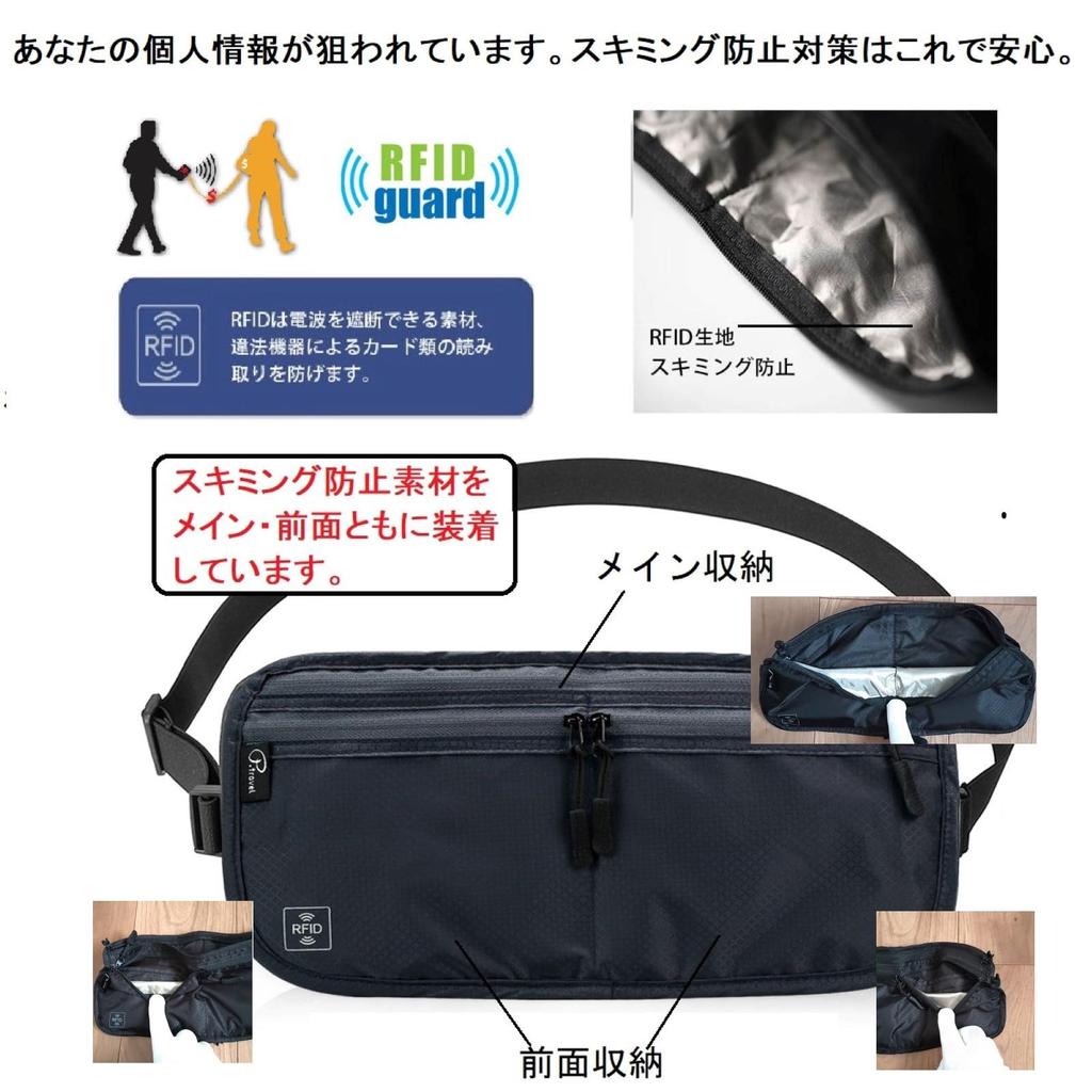 others Security Waist Passport Passport Money for Men and Women V.W.V & Pouch, Pouch, Case, Cover, Belt, Anti-Skimming, Anti-Pickpocket, (Black)