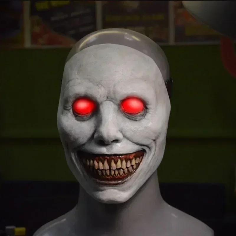 Uhyggelig Halloween-maske Smilende Demoner Skrekk Ansiktsmasker The Evil Cosplay Rekvisitter Fest Maskerade Halloween Maske Klær Tilbehør