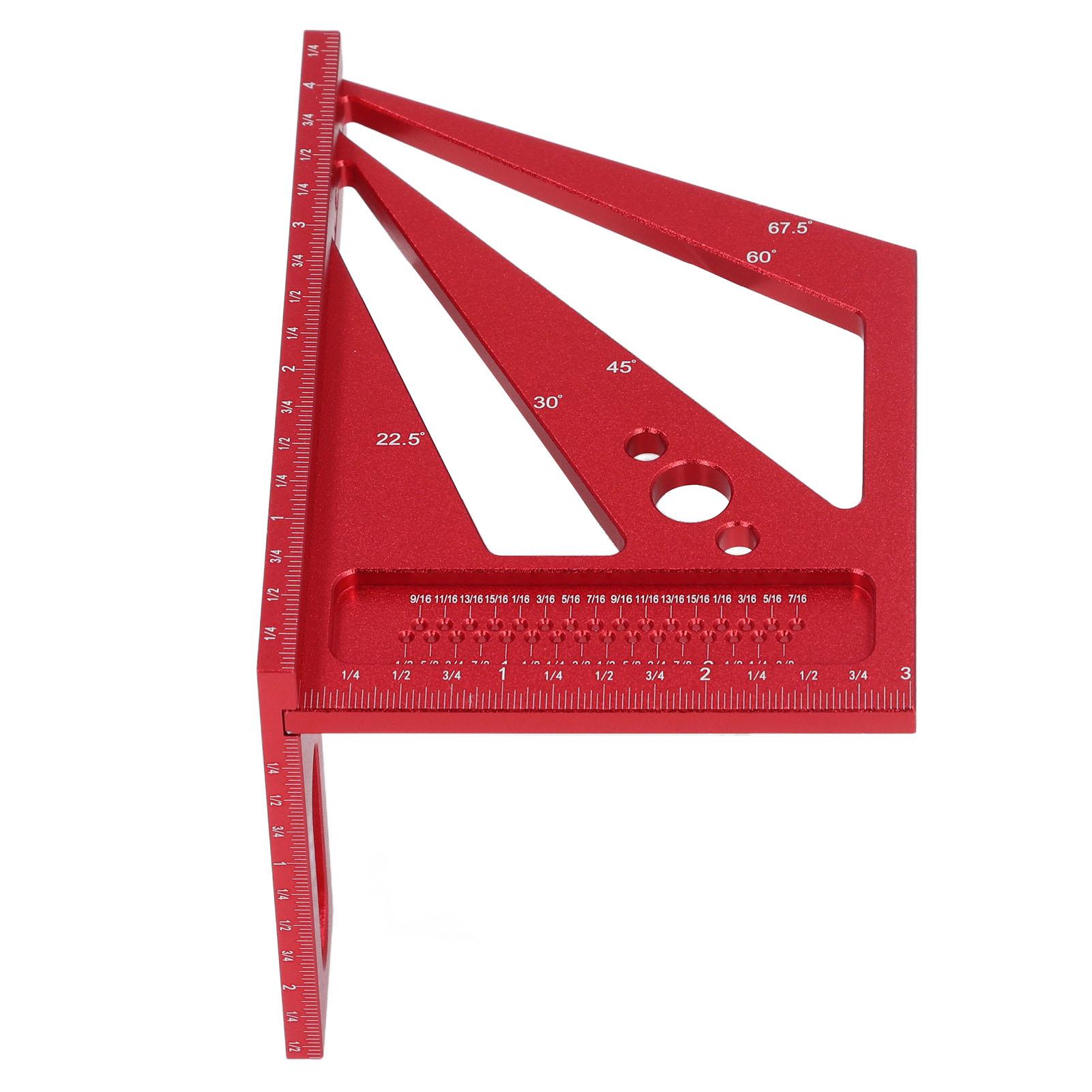 Woodworking Ruler Multifunctional Angle Msuring Ruler Aluminum Alloy   Tool for Scribing and Marking