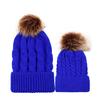 Winter Warm Women Knitted Crochet Wool Hat Hair Ball Earmuffs Caps Infant Toddler Kid Cute Hairball Beanie Cap