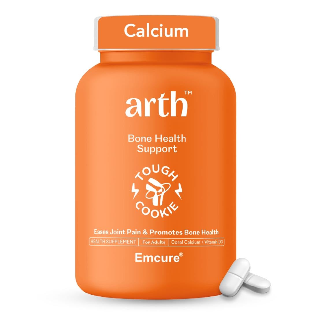

Arth Calcium & Vitamin D3 Tablets 1000mg 600 IU Coral Calcium 60 Veg Tablets for Bone & Joint Support