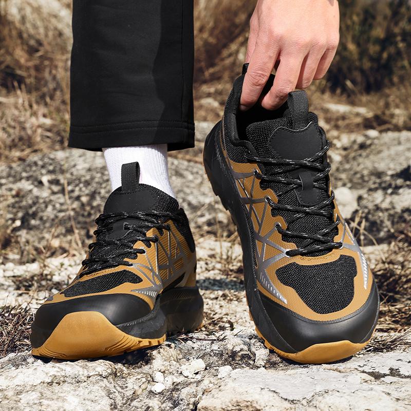 Wide Toe Box Men's Hiking Shoes Plus Size 39-48 Outdoor Sneakers Wear-resistant Anti-slip Trainers for Trekking Camping