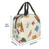 Tabekko Animal Insulated Lunch Bag with Bento Cooler Bag with Soft Cooler Bag Clasp, Black, Box, Insulated, Zipper, Compact, Bag, Tote/Eco