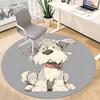 1pc Schnauzer Dog Office Round Rug, Non-slip, Soft and Durable Office Rug for Interior Decoration, Perfect for Office, Beautiful Decoration Yy26031201