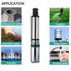 350W Solar Water Pump DC Screw Submersible Pump High Lift Stainless Steel Deep Well Pump Agricultural Irrigation