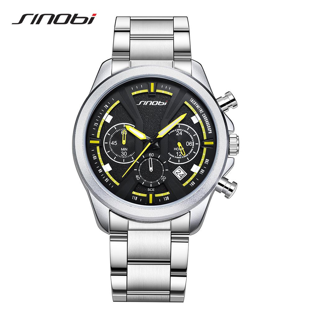Watch Men S Stainless Steel Belt Business Men S Watch Multifunctional Strap Calendar High-End Quartz Watch Men S Watch Men