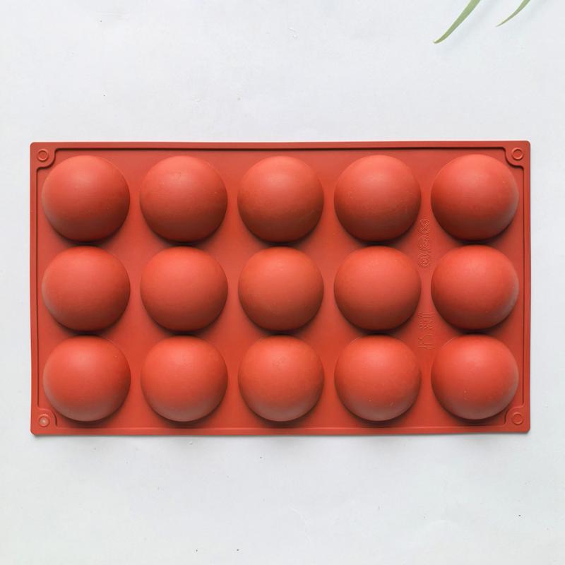 Silicone Half Sphere Baking Mold Reusable 6/15/24 Holes Non-Stick for Ice Cream Chocolate Holiday Baking DIY Gift Making