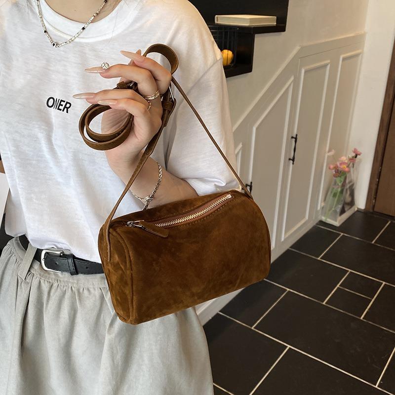 New fashion popular cylinder bag women's new retro simple pen holder bag shoulder messenger bag