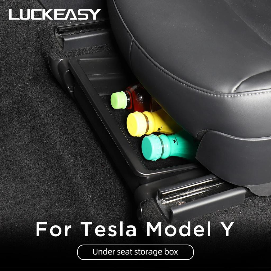 Armrest Rear Storage Box Console Under Seat Organizer Drawer Holder for Tesla Model Y Interior Modification Car Accessories Case