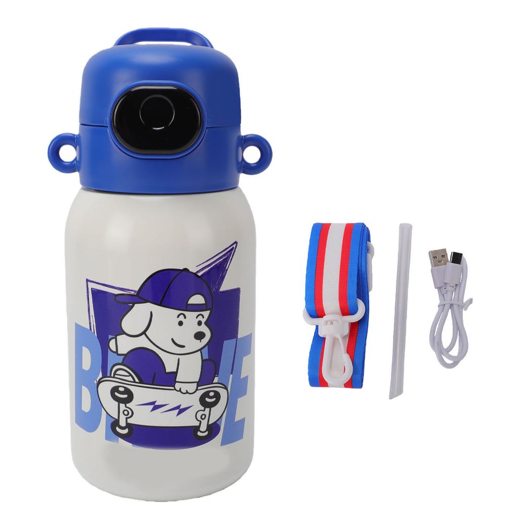 Vacuum Water Bottle Smart Fingerprint Unlock Insulated Cup with Straw for Kindergarten Student Stainless Steel 316 550ml