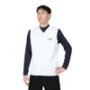 Men's V-Neck Knit Vest (One-Point Logo) / Golf / C23119100 1030_White LL