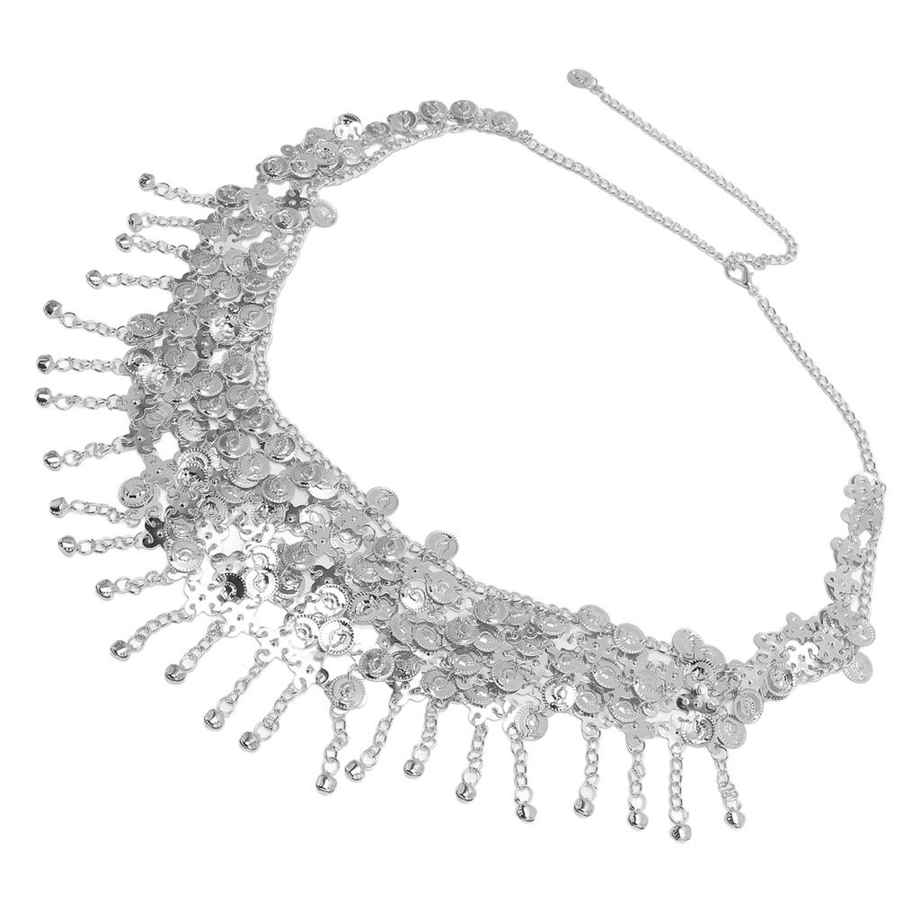 Belly Dance Hip Scarf Belt Dancing Skirt Waist Chain Bellydance Costume Accessory Silver