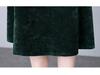 2026 Fall/Winter Elegant Versatile Long-Sleeve Faux Two-Piece Slimming Mid-Length Skirt