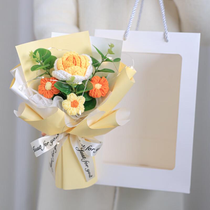 OJW Handmade Gradient Purple Rose Bouquet