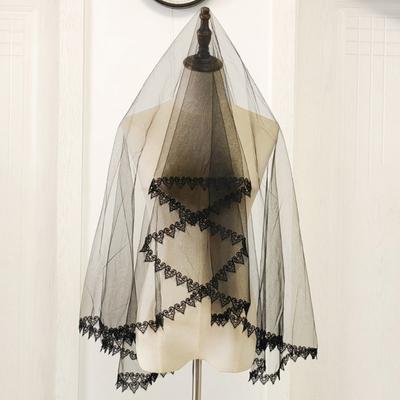Hochzeit Garn Schleier Braut Tüll mit Spitze Herzbesatz Halloween Party Gruseliger Schleier