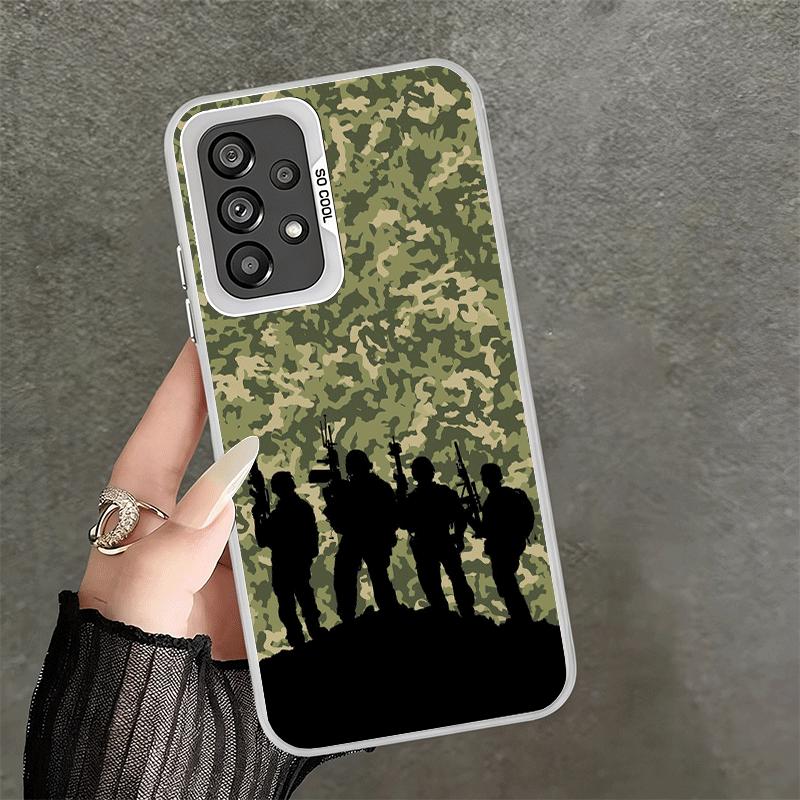 Camouflage Military Pattern Soft Phone Case for Samsung A17 A16 A15 A14 A13 A57 A56 A55 A54 A53 A37 A36 A35 A34 A33 A26 A25 A24