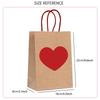 10Pcs High-Capacity Red Heart-Shaped Kraft Paper Gift Bags With Handles & Tags Festival Supplies Perfect For Valentine'S Day